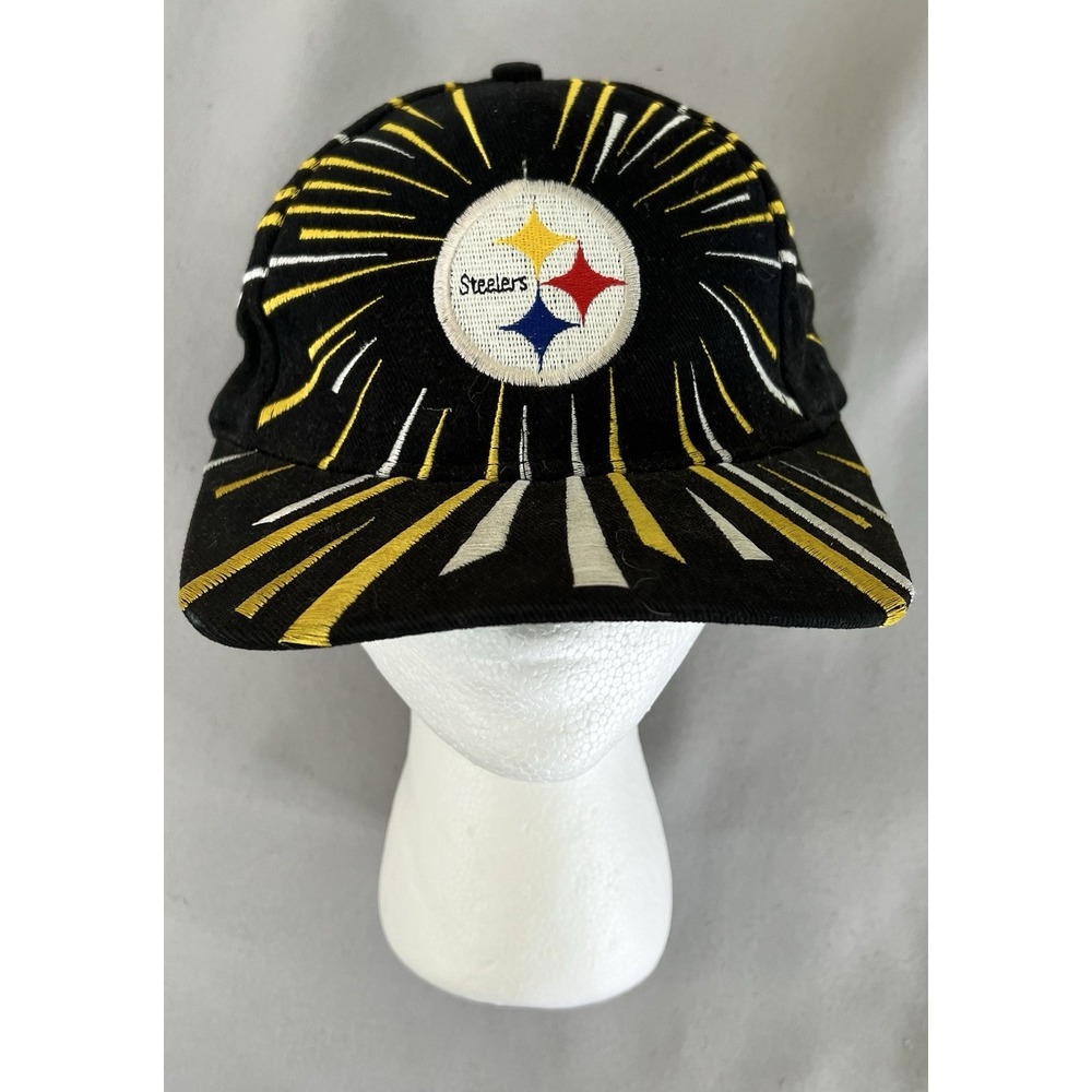 Vintage Pittsburgh Steelers NFL Snapback Hat‎ Shockwave Football Y2K